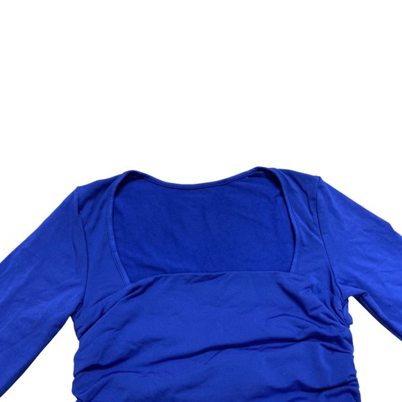 Pafovalu Sexy Party Dress Women's Square Neck Long Sleeve Bodycon Club MiniDress - Picture 3 of 4